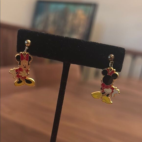 Vintage Minnie Mouse Front and Back Post Earrings - Picture 1 of 6